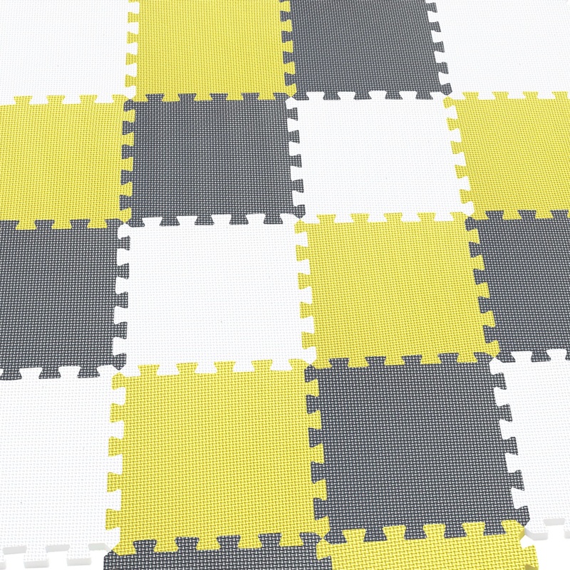 Mqiaoham 25 Pieces Puzzle Play Mats, Soft Baby Play Mat, Kids Interlocking Foam Floor Tiles, Toddlers Carpet Playmats G301025-10