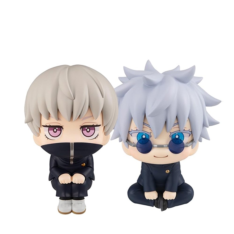 Puruuige 2Pcs Inumaki Toge Figures Anime Q Version Inumaki Toge Figurine 3.93” Look Up Pose Model Statue Pvc Cute Cake Topper D