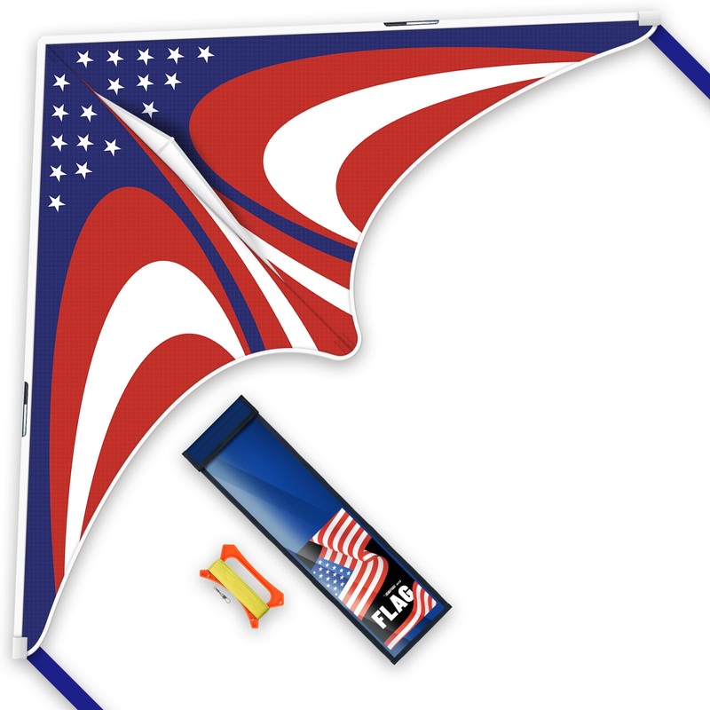Sgftre Delta American Flag Kite For Easy To Fly Beach Kite For Fun Family Activities, Kites For Adults And Kids Ages 8-12 (Ameri