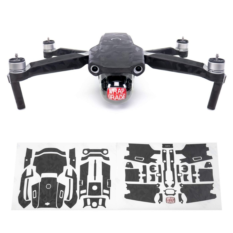 Wrapgrade Main Unit Skin Compatible With Dji Mavic Air 2 (Black Bumpy Camo)