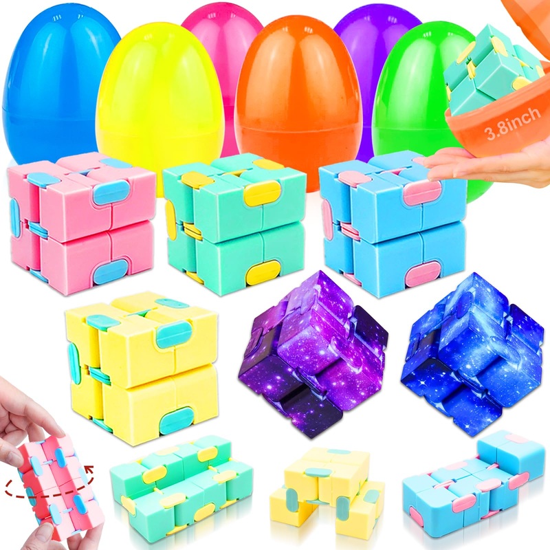 6 Pack Easter Eggs Fillers With Fidget Toys For Teens Adults Older Kids, Easter Basket Stuffers For Teens, Stress And Anxiety Re