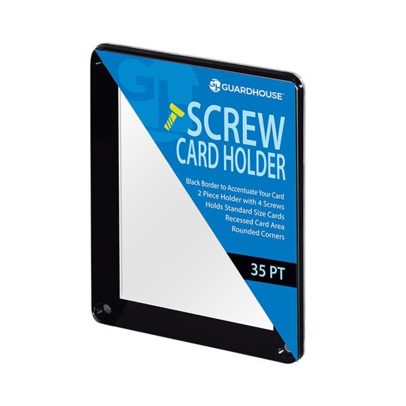 Guardhouse Screw-Close Singe Trading Card Display Holder Black Border 35 Pt Pack Of 3