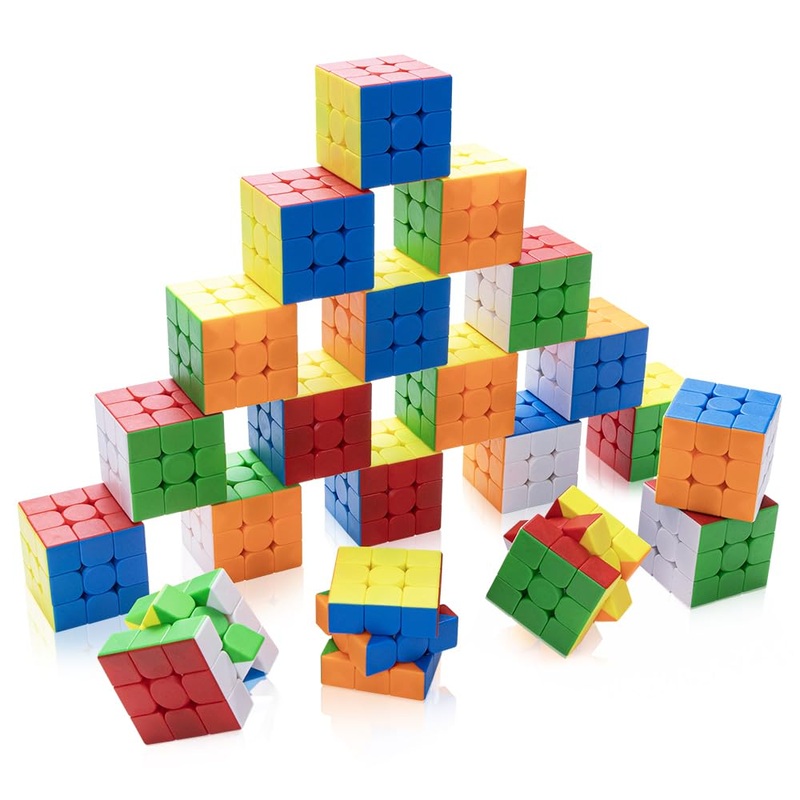 Hellocube 20 Pack Speed Cube Set,Magic Cube For Party Favors 3X3X3 Stickerless Magic Cube Gifts For Kids