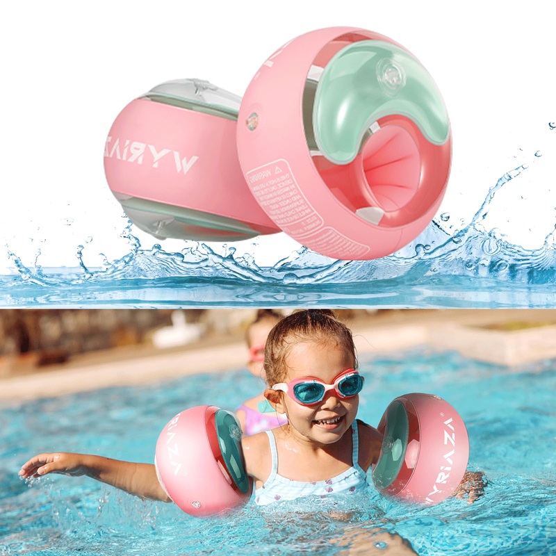 Loowarts Arm Floaties For Kids 2-6 Year,Inflatable Arm Bands Float As Water Wings & Swimmies,3-Chambers Independent Safety Syste