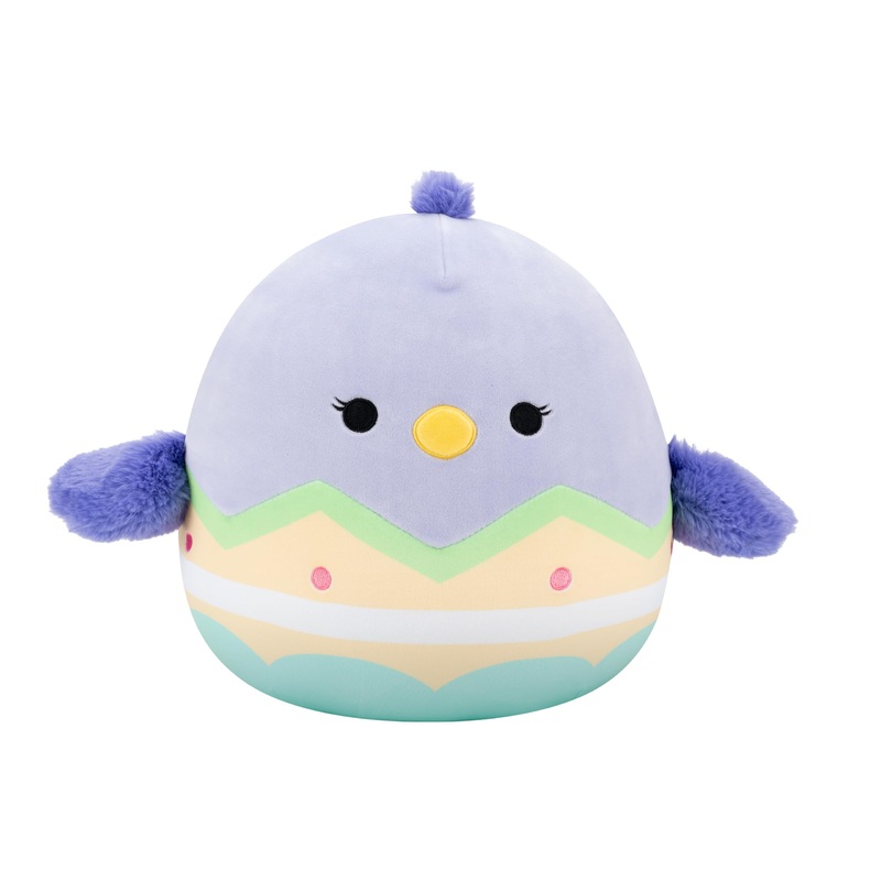 Squishmallows Original 12In Tulip The Purple Chick In Multicolored Easter Egg – Official Jazwares Easter Plush (Medium-Sized)