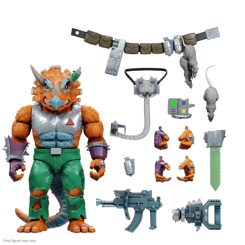 Super7 Ultimates! Teenage Mutant Ninja Turtles Triceraton – 8” Tmnt Action Figure With Accessories Classic Cartoon Collectibles