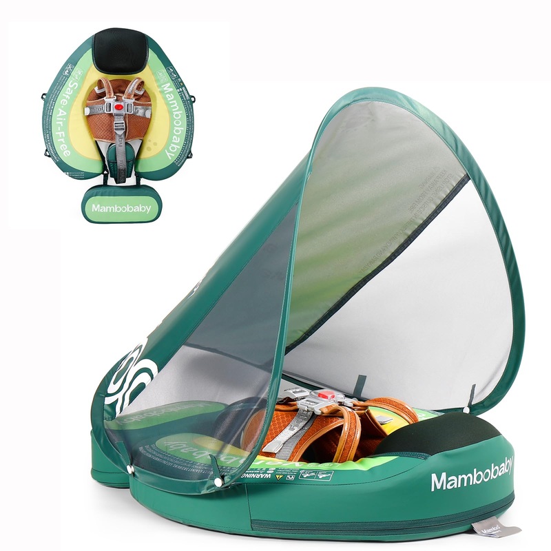 Upgread Mambobaby Baby Pool Float With Canopy Non-Inflatable Solid Upgrade Soft Waterproof Skin-Friendly Fabric Materialfor 3-24