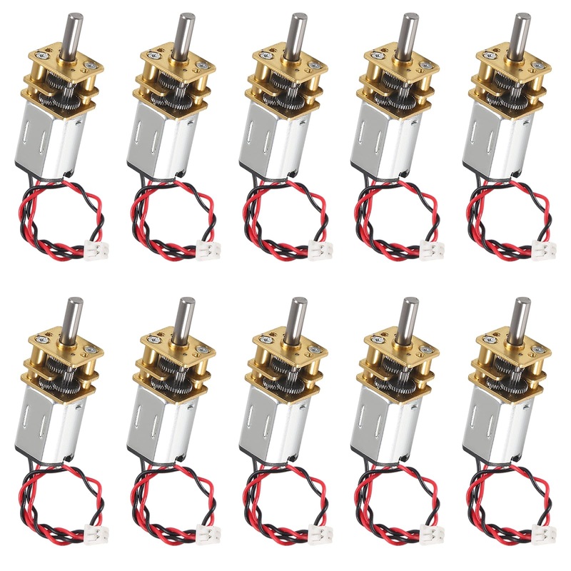 Coliao 10Pcs Dc 3V-6V Mini N20 Gear Motor Slow Speed Full Metal Gearbox Micro Motor With Terminal For Smart Car Diy Rc Toys