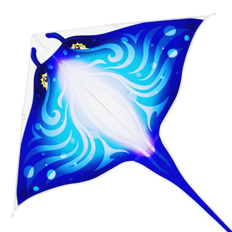 Devil Fish Kite For Kids Adults,Easy To Fly Delta Kites Single Line Large, Kite Handle Include