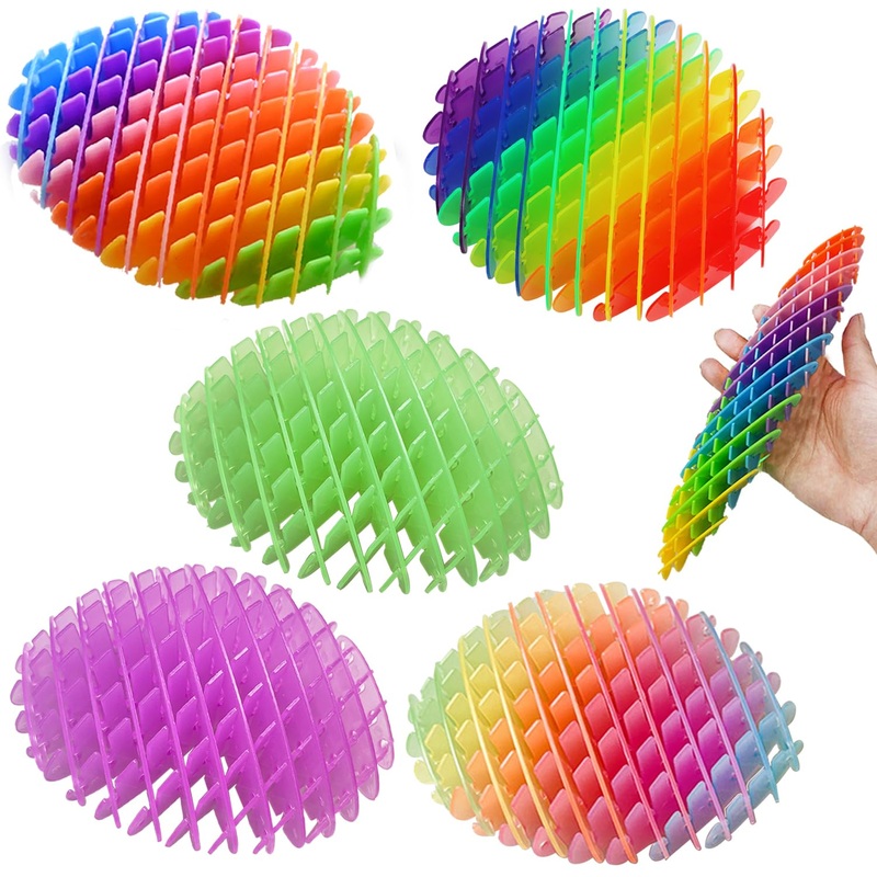 Fidget Worm Toy 5Pcs – Quiet Worm Sensory Toy,Stress Relief Fidget Toys,Stress Relieving Toys,Resistance Fidget Toys,Anxiety Rel