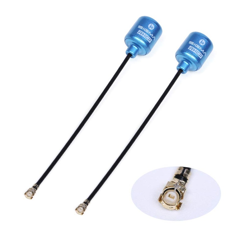 Iflight 2Pcs Sigma Fpv U.Fl Antenna 5.8G 3Dbi Micro Rhcp Antenna Ufl For Rc Drone Fpv Quadcopeter Multicopter Tx/Rx (60Mm)(Cyan-