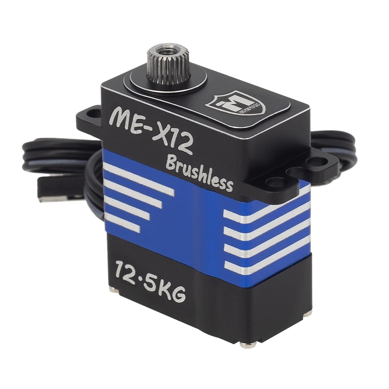 Meus Racing Rc Micro Servo 12.5Kg With High Torque For Scx24 Trx4M 1/10 1/8 Rc Crawler Car (Mex-12)