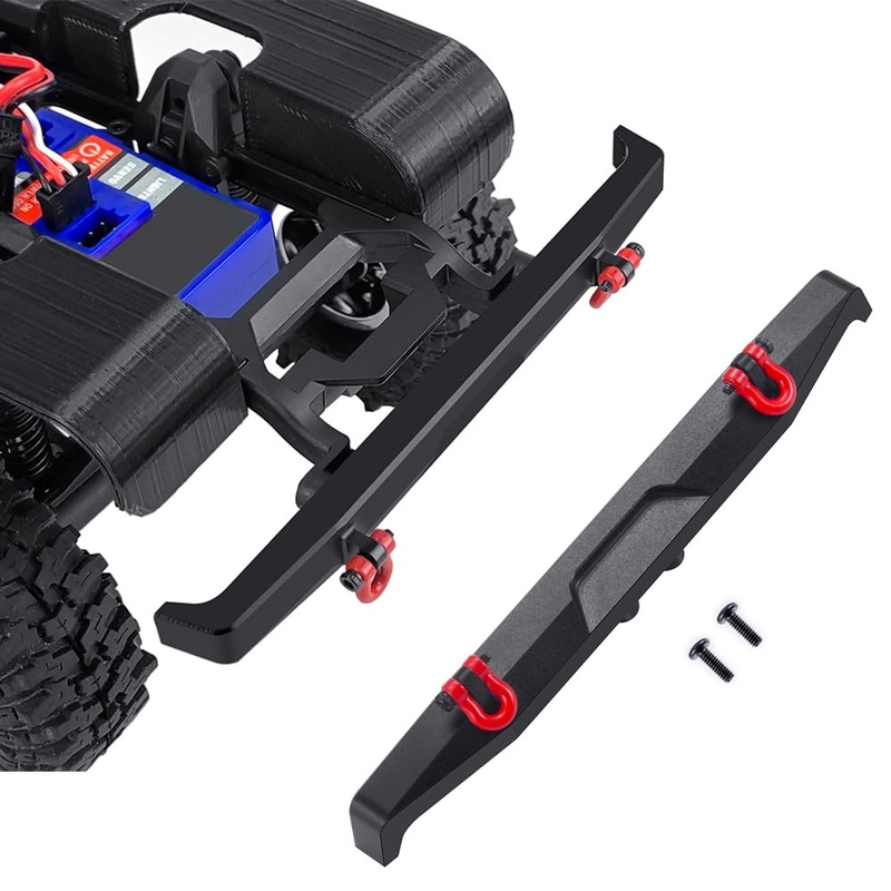 Mohero Aluminum Front And Rear Bumper Set With Tow Hook For 1/18 Trx4M High Trail K10 Rc Crawler Car Upgrade Part,(Rear)