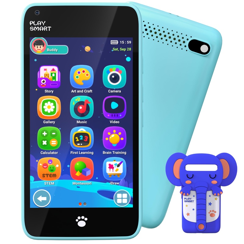 Momilla Kids Toys Phone For 3 4 5 6 7 Years Old, 3.97” Touchscreen Christmas Birthday Gifts, Toddler Toys Phone With Music Play