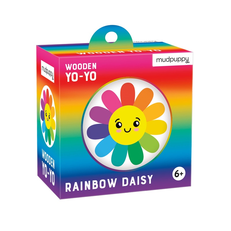 Mudpuppy Rainbow Daisy – Wooden Yo-Yo With Illustrations Of Colorful Daisies For Children Ages 6 And Up