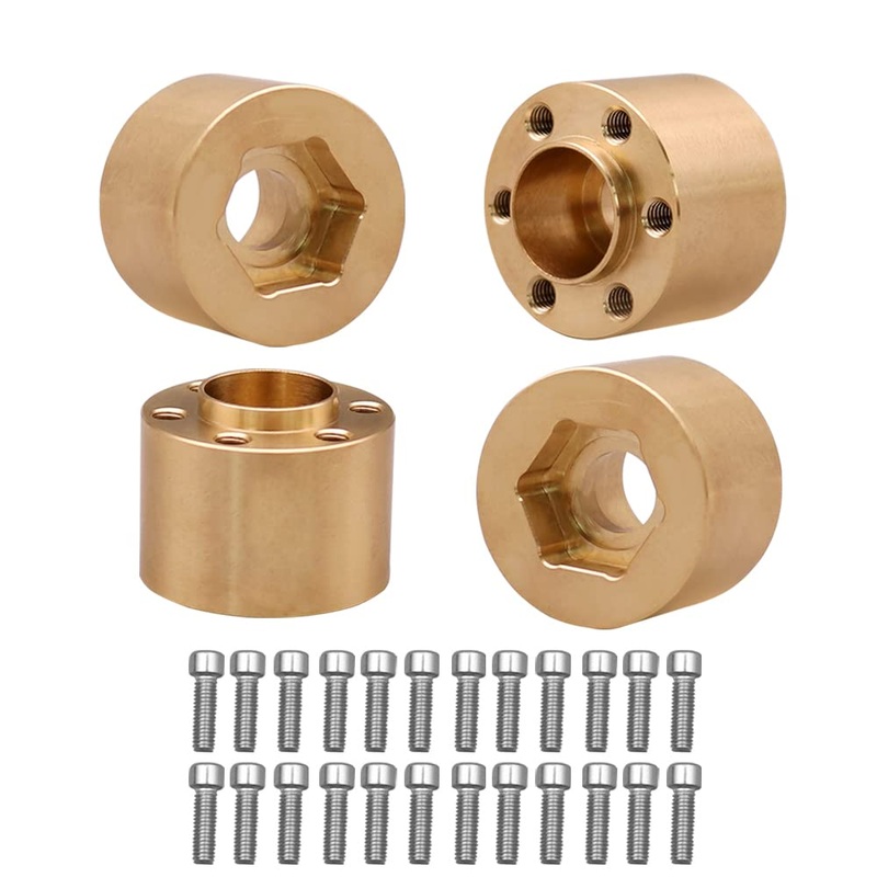 Muhikrt Brass Weights 6Mm 9Mm 12Mm 15Mm 22Mm Wheel Hex Hub Widen Adapter For 1/10 Rc Crawler 1.9 2.2 Wheels Rims Scx10 Trx4 (15M