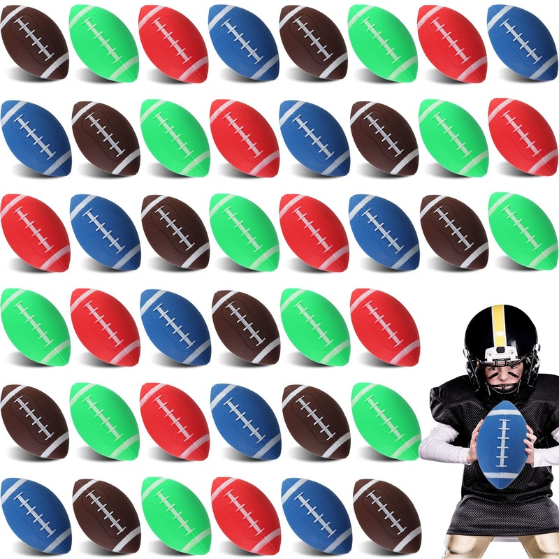 Sosation 20 Pcs Mini Inflatable Football Mini Rugby Playground Small Inflatable Football Toys For Outdoor And Indoor Games Gifts