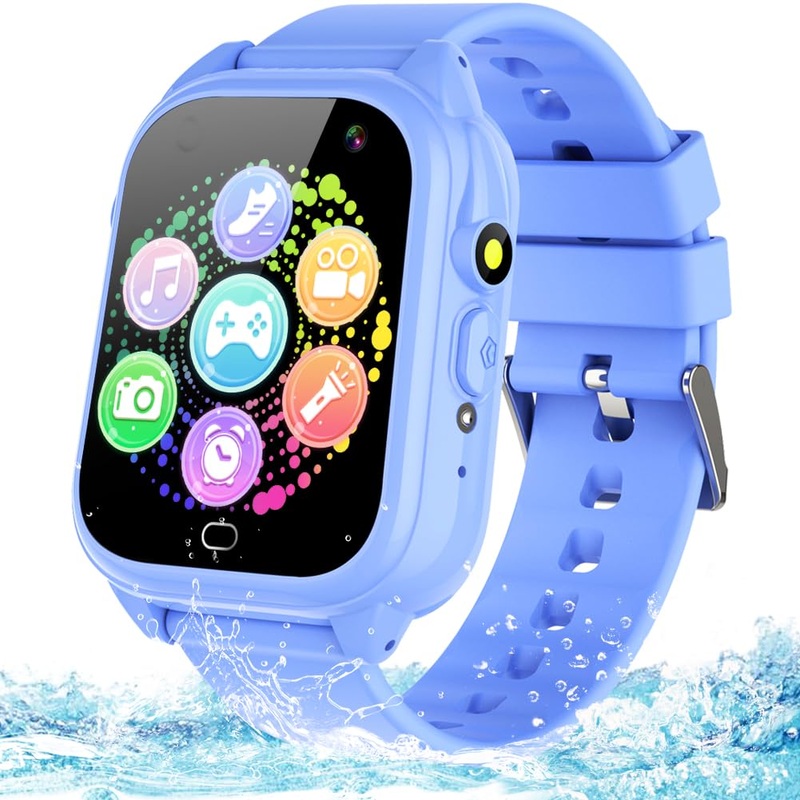 Waterproof Kids Smart Watch Electronic Learning Toys For 3-12 Years Old Boys Girls Toys With 26 Game Video Camera Pedometer Musi