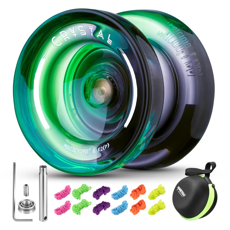 Yoyo K2 Crystal – Professional Responsive Yoyo For Kids Beginners, Dual Function Yo Yo For Adults Advanced + Extra Unresponsive