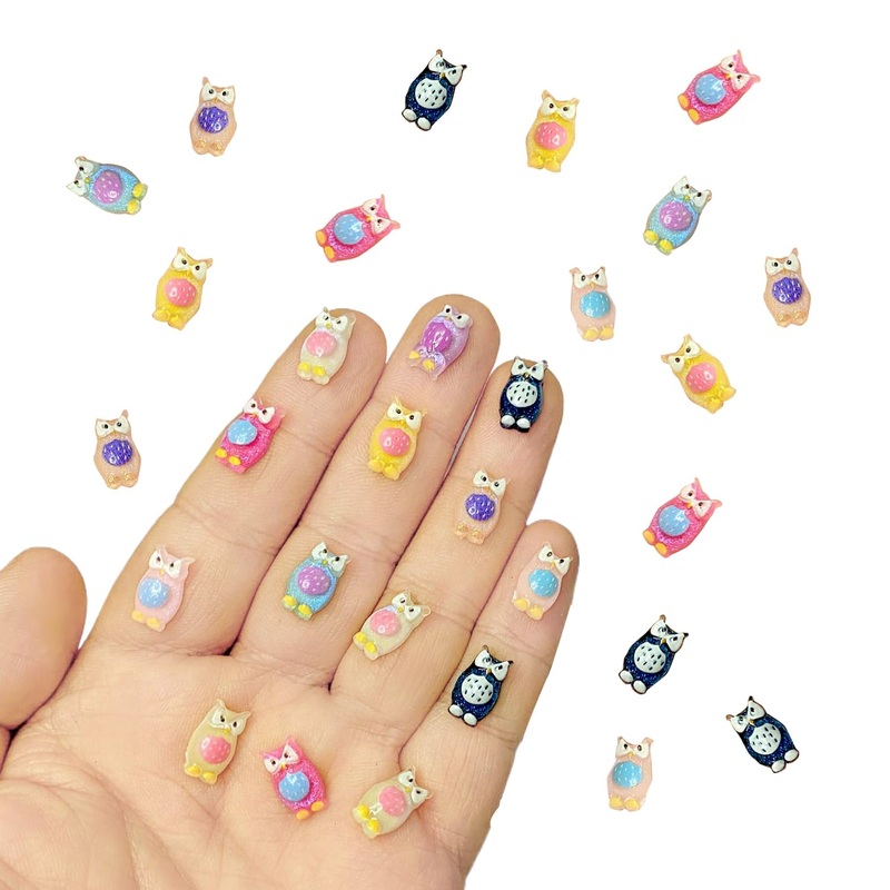 100Pcs Mini Owl Decor For Dollhouse Resin Tiny Owl For Crafts Micro Miniature Owls For Fairy Garden Dollhouse Micro Landscaping