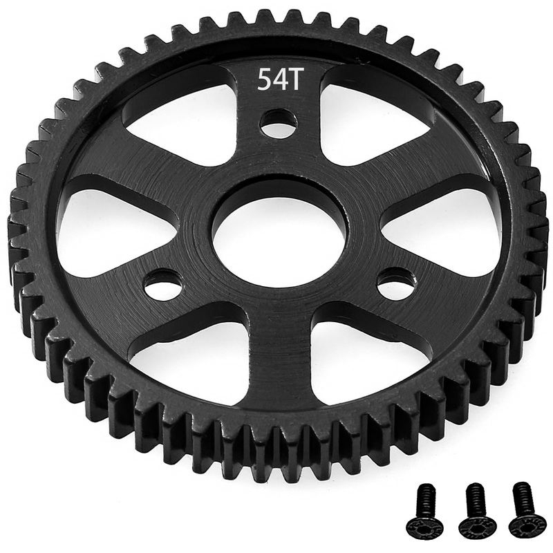 32P Spur Gear, 54T 0.8 Metric Pitch, Compatible With 32P, Hardened Steel 54 Tooth 0.8M Spur Main Gear For 1/10 Traxxas Ford Rust