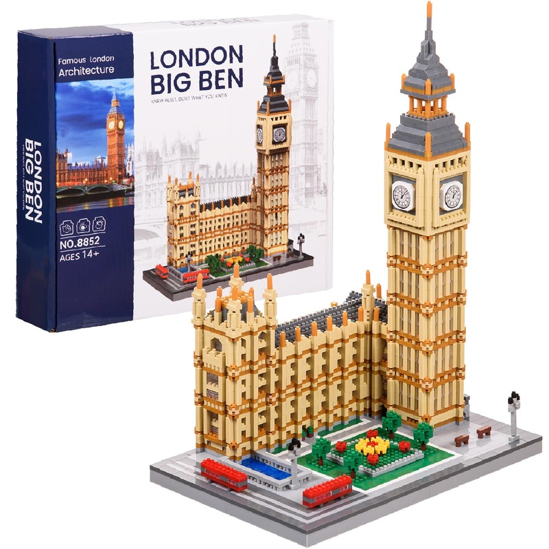 Aigidusansu London Elizabeth Tower Big Ben Micro Building Block Set,3600 Pieces Landmark Architecture Model, Birthday Gifts Priz