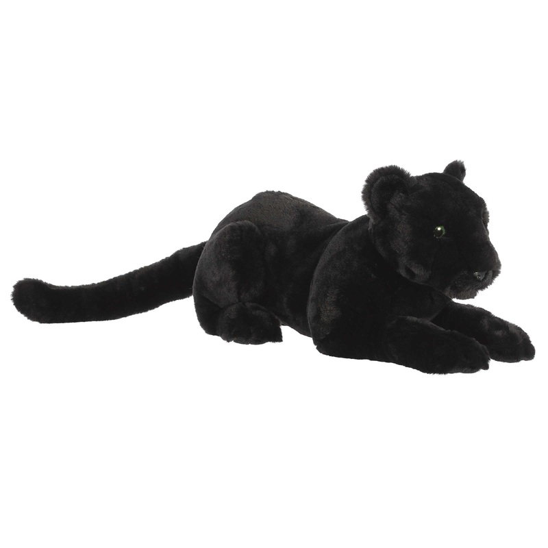 Aurora Exquisite Luxe Boutique Raven Panther Stuffed Animal – Luxurious Elegance – Sensory Delight – Black 20 Inches