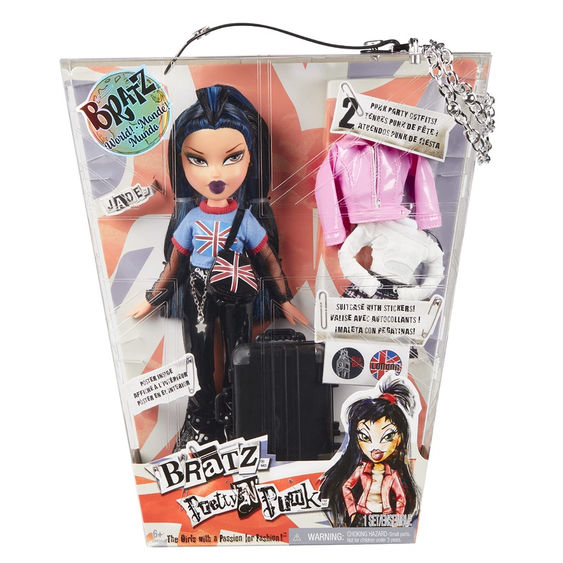 Bratz Pretty N Punk Jade Fashion Doll With 2 Outfits And Suitcase, Collectors Ages 6 7 8 9 10+