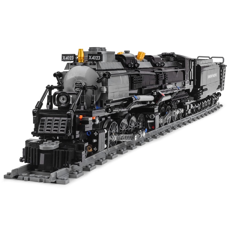 Chunbrommisam Steam Model Train Building Blocks, Build The Train Building Bricks Set, Large Locomotives Display Toy With Train T