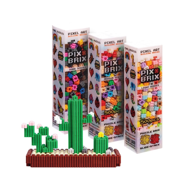 Pix Brix Pixel Art Puzzle Bricks, Mixed Bulk Brix – 1,500 Pieces (500 Light, 500 Medium, 500 Dark) – Interlocking Building Brick