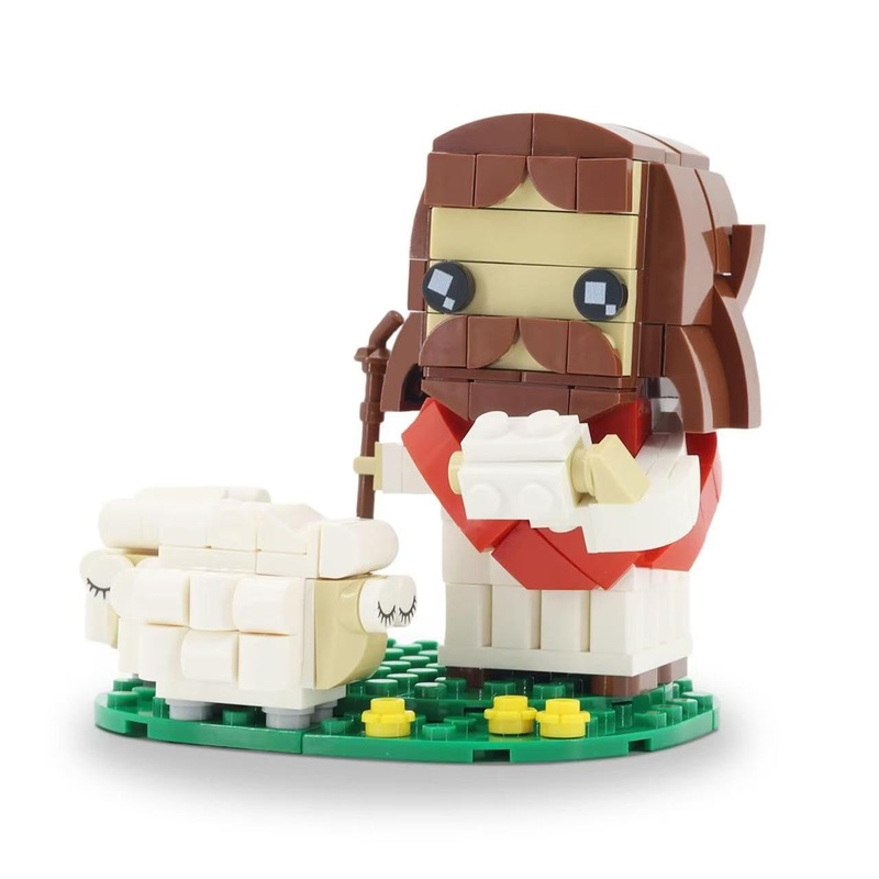 Rwsefk Jesus Building Blocks Set, Religious Creative Toys, Nativity And Bible Themed Toys, Bedroom And Living Room Decorations,