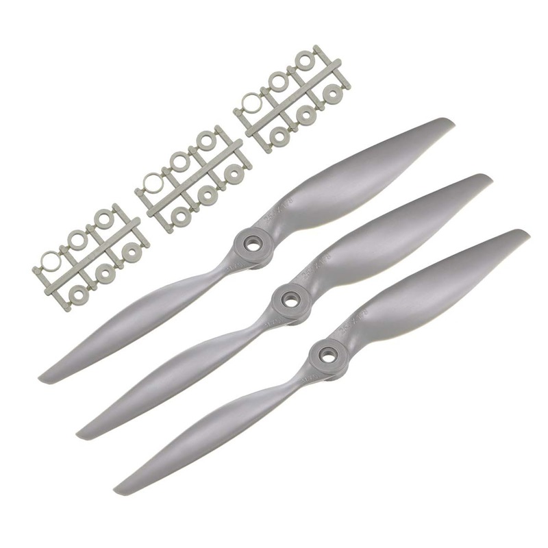 Top-Vigor 3Pcs Cw Rc Propellers 1070 10 X 7 Inch 2-Vane Rc Vehicle Propellers Replacement For Rc Airplane With Adapter Rings Nyl