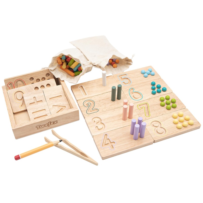 Twefex Montessori Counting Toys For Toddlers | 3 In 1 Wooden Peg Board And Montessori Counting Beads Math Toys For Kids Age 3 4