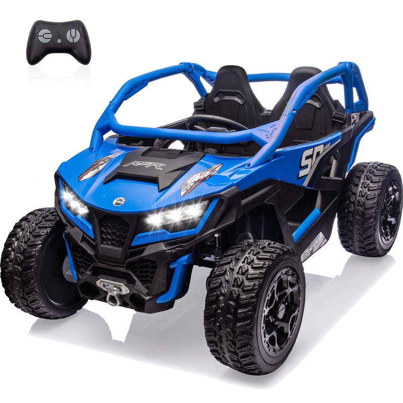 24V 10Ah 2 Seater Power Wheels For Big Kid, 21” 4Wd/Awd Largre Kids’ Electric Vehicles With Remote Control For Girls And Boys,