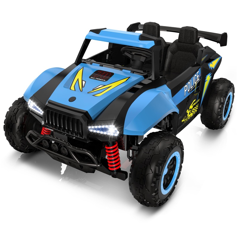 24V Ride On Toys For Big Kids, 2 Seater Ride On Cars Truck W/Remote Control, Electric Car With Led Headlight, 4 Shock Absorbers,