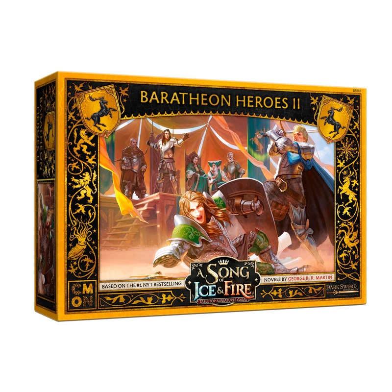 Cmon A Song Of Ice And Fire Tabletop Miniatures Baratheon Heroes Ii Box Set – Leaders Of The Stormlands, Strategy Game For Teens