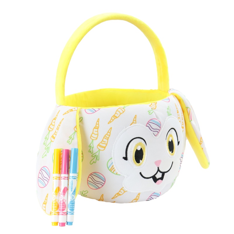 Crayola Color Me Plush, Easter Basket With 3 Ultra-Clean Washable Markers, Yellow Bunny, Creative Fun For Boys And Girls Ages 3