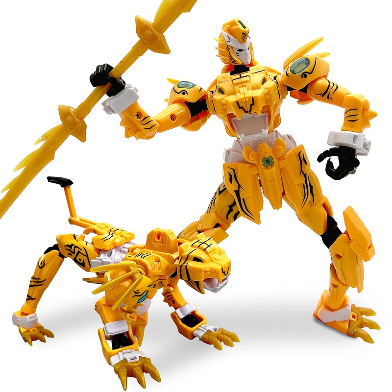 Csdcsd Animals Transforming Robots Toy For Kids Deformation Leopard Action Figure Deformation Leopard Model, Portable Transformi