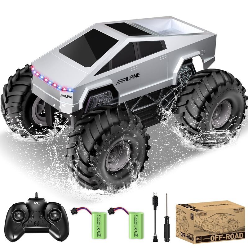 Innofans Remote Control Car, 1:16 Rc Cars Scale All Terrain Electric Vehicle, Led Lights Car Toys Monster Trucks, Brithday Gift