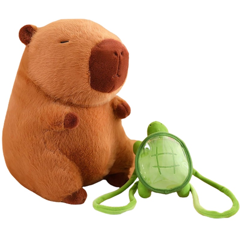Kaizenjoy 13.7 Inch Capybara Plush Toy With Turtle Backpack, Cute Animal Plush, Cute Doll For Kids, For Girls/Boys, Anxiety Stuf