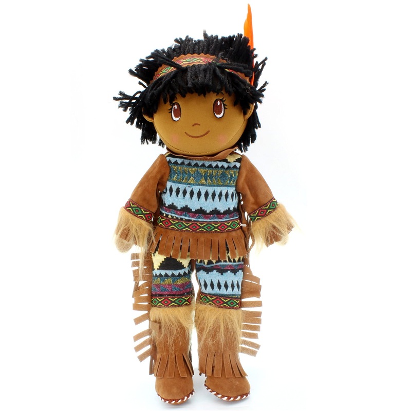 Kinnex Collections 14” Native American Indian Plush Rag Doll -Df14001- Atul – Df140001