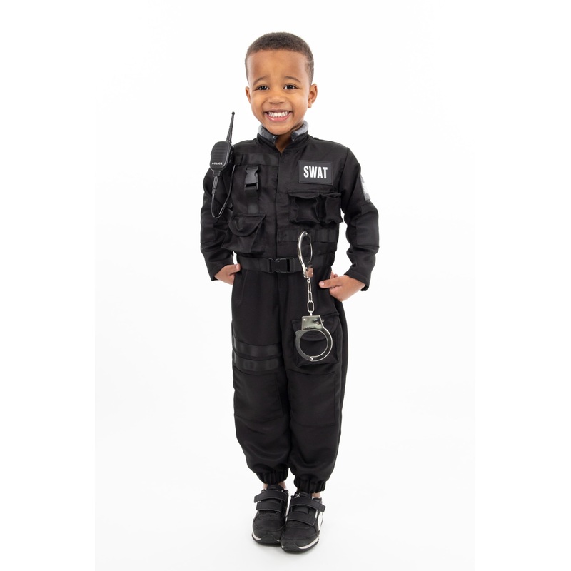 Little Adventures Swat Police Hero Costume Set – Pretend Play Machine Washable (X-Large Age 7-9)