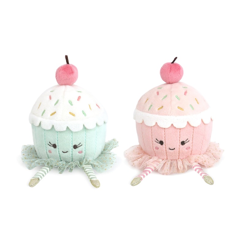 Mon Ami Dancing Duo Cupcakes Plush Set 2 Pcs – 6X3.5   , Food Plush Toys, For Kids Of All Ages, Birthday Party Decoration