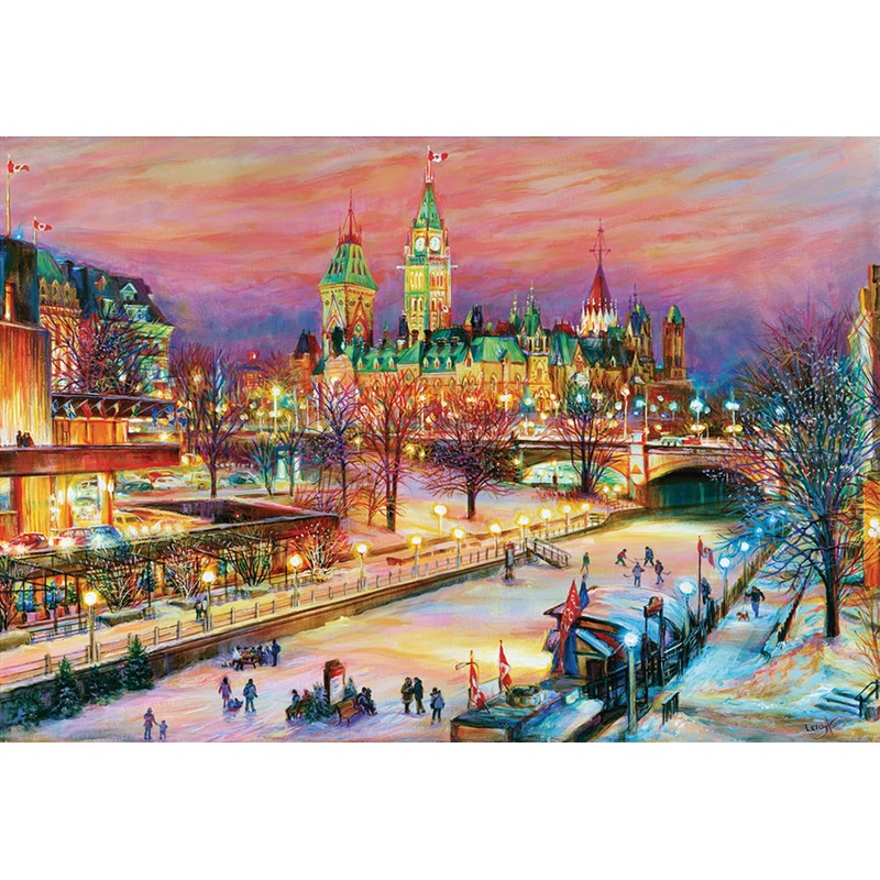 Ravensburger Ottawa Winterlude Festival 1000 Piece Jigsaw Puzzle For Adults – 19868 – Every Piece Is Unique, Softclick Technolog