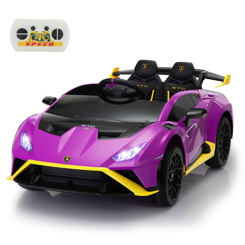 Ride On Toys With Parental Remote Tobbi Kids’ Electric Vehicles 12V Lamborghini Ride On Car Licensed Sto Max 80Lbs, Gift For Boy