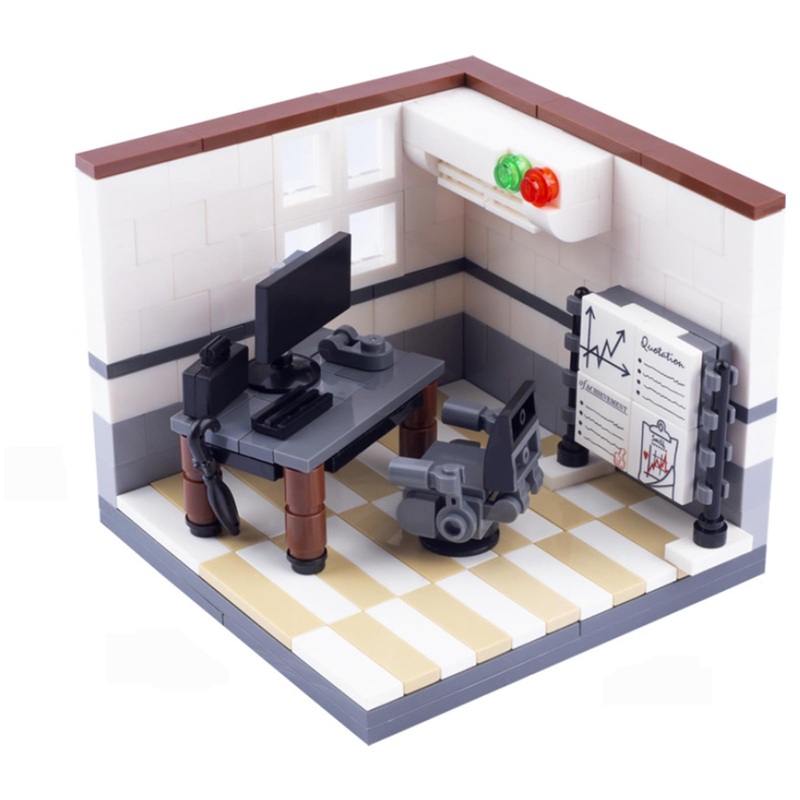 Soleilhome Office Building Block Kit, Display Case Sets, Compatible With Major Brands Micro Bricks, Toy To Combine With Starter