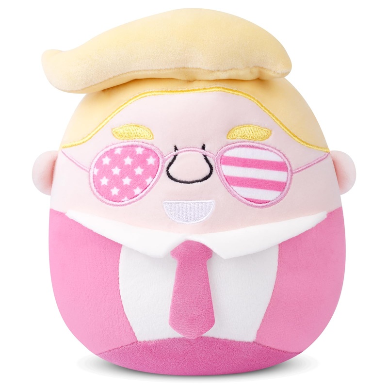 Zcstioxl Pink Stuffed Animal, Cute Trumps Plush Toy – 8 Inch Soft Stuffed Doll, Funny Gifts For Friends Kids Adults