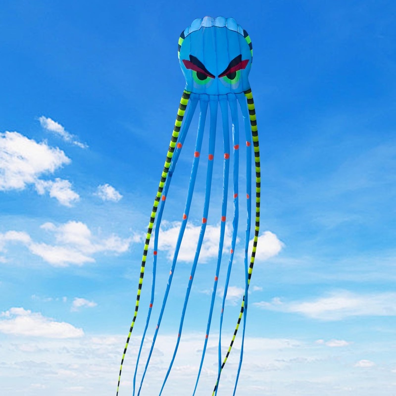 26Ft Octopus Kite For Adults And Kids Large & Beach With Reel, Giant Kite Toys For Boys Girls Family Games And Activities, For O