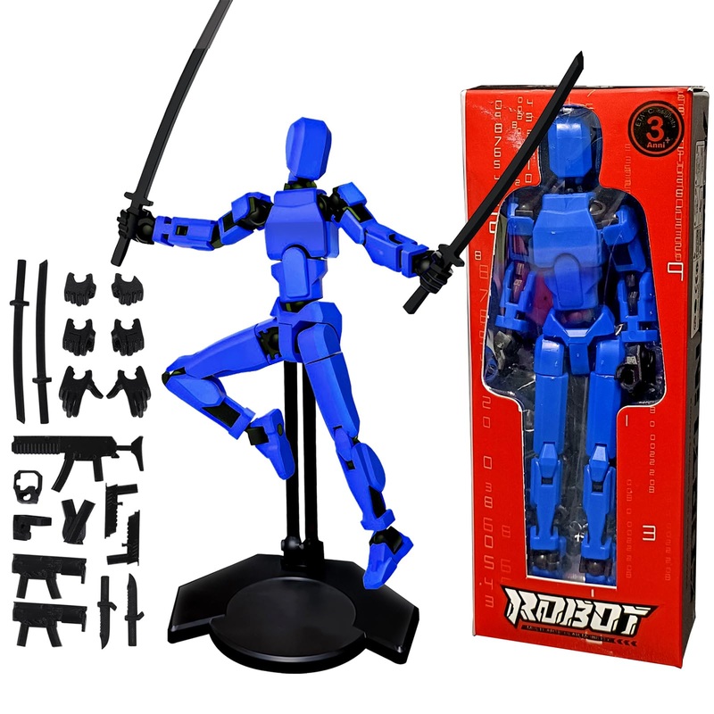 Already Assembled T13 Action Figure With Holder, Titan 13 Action Figure, Lucky 13 Joints Movable Action Figures, Dummy 13, Nova
