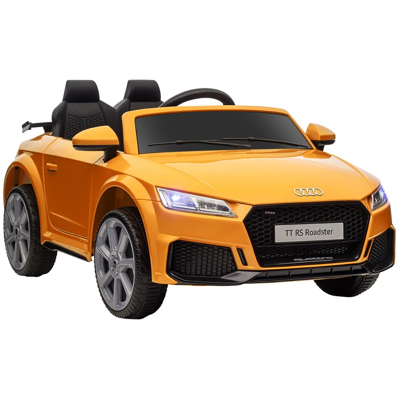 Aosom 6V Kids Electric Ride On Car, Licensed Audi Tt Rs With Suspension System And Remote Control, Horn, 5 Songs, Lights, Mp3 Pl
